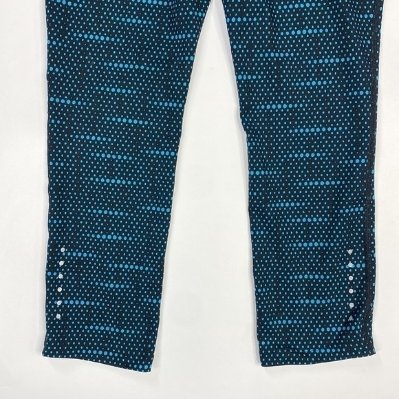 Nike Dri Fit Epic Run Tight Black Blue Capri Pants Size Small 799156 010 - Picture 6 of 13